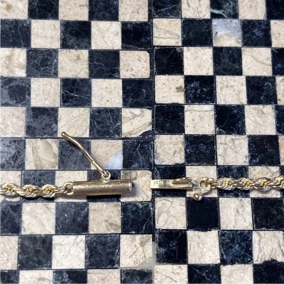 14K YELLOW GOLD CLASSIC ROPE CHAIN NECKLACE 24” - Picture 7 of 10